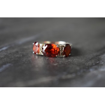 Sky Jewelry Серебряное кольцо 925 пробы с Альмандином