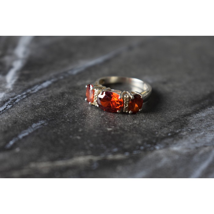 Sky Jewelry Серебряное кольцо 925 пробы с Альмандином