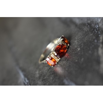 Sky Jewelry Серебряное кольцо 925 пробы с Альмандином