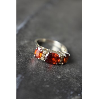 Sky Jewelry Серебряное кольцо 925 пробы с Альмандином