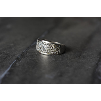 Sky Jewelry Серебряное кольцо с фианитами