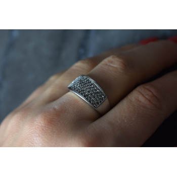Sky Jewelry Серебряное кольцо с фианитами