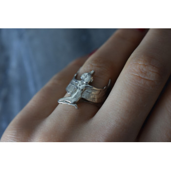 Sky Jewelry Серебряное кольцо *Девушка-Ангел